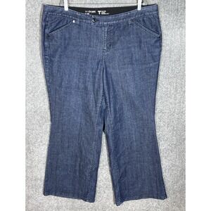 Lane Bryant Tighter Tummy Technology Flare Jeans Womens Size 22 Blue High Rise